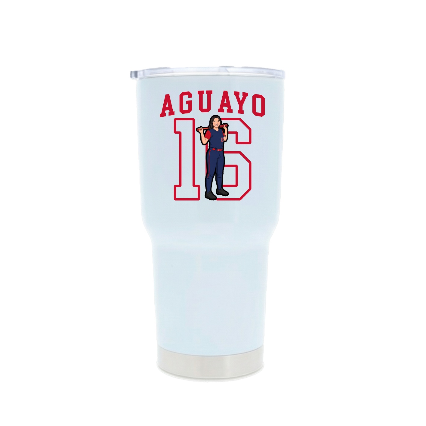 30oz Stainless Steel Tumbler — Shirsey in White