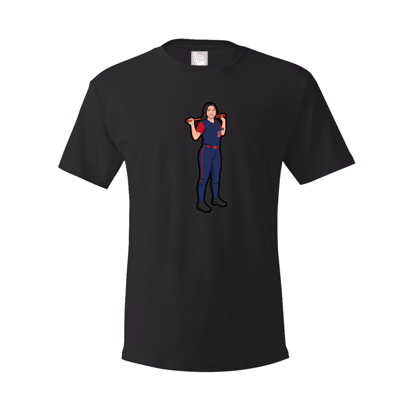 Youth Tee — Name Vertical in Black