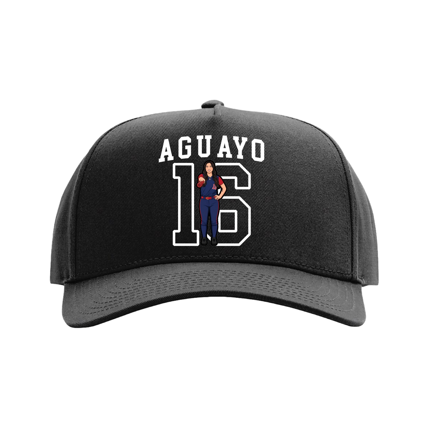 Full Fabric Five-Panel Champ Cap — Shirsey in Black