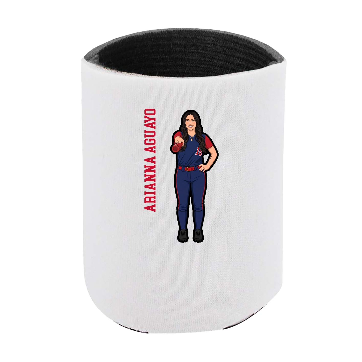 Can Holder — Name Vertical in White
