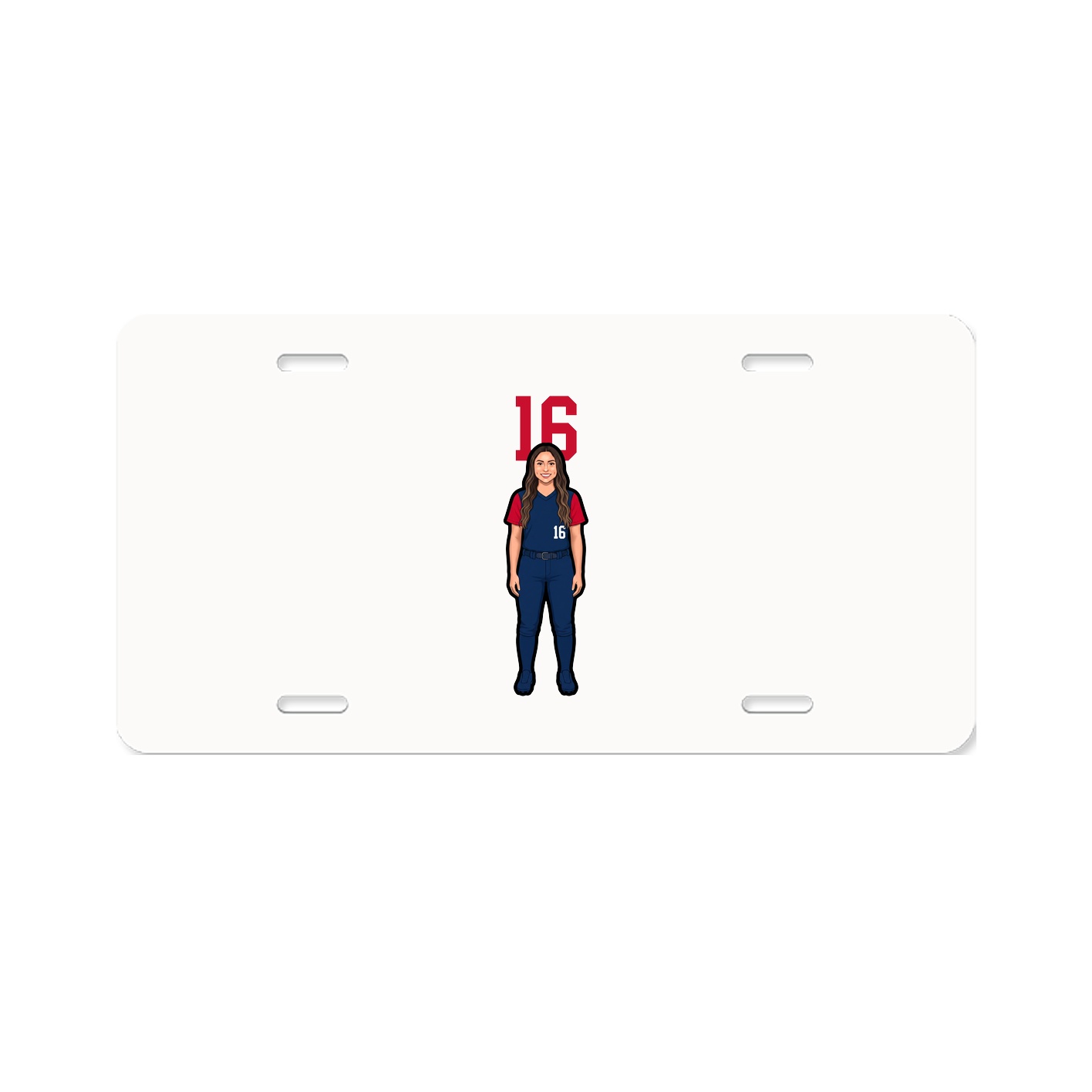 License Plate — Number Top in Classic