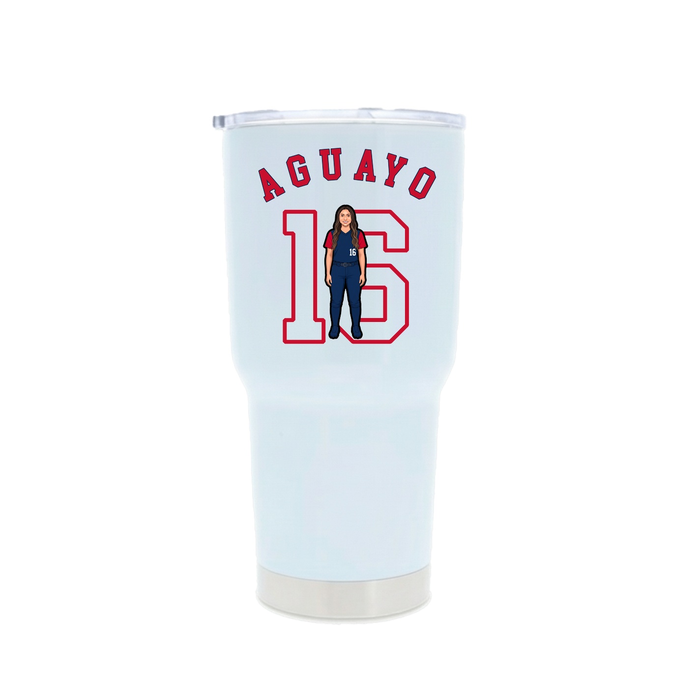 30oz Stainless Steel Tumbler — Shirsey Arch in White
