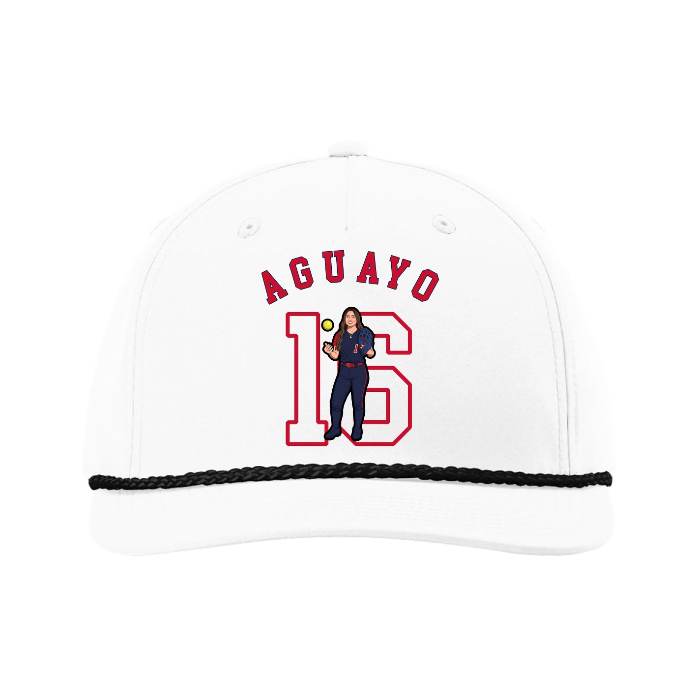 Five-Panel Classic Rope Cap — Shirsey Arch in White