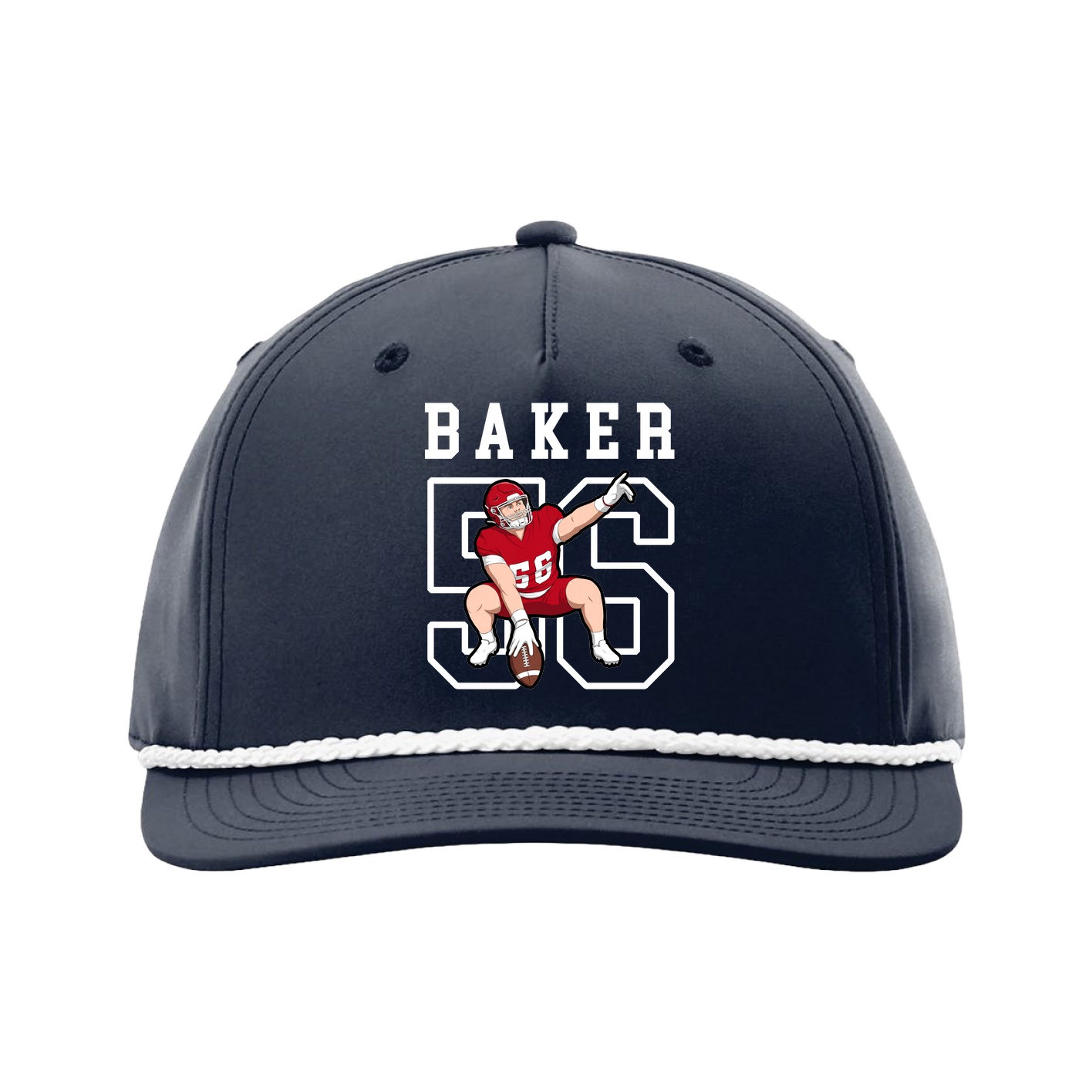 Five-Panel Classic Rope Cap — Shirsey in Navy