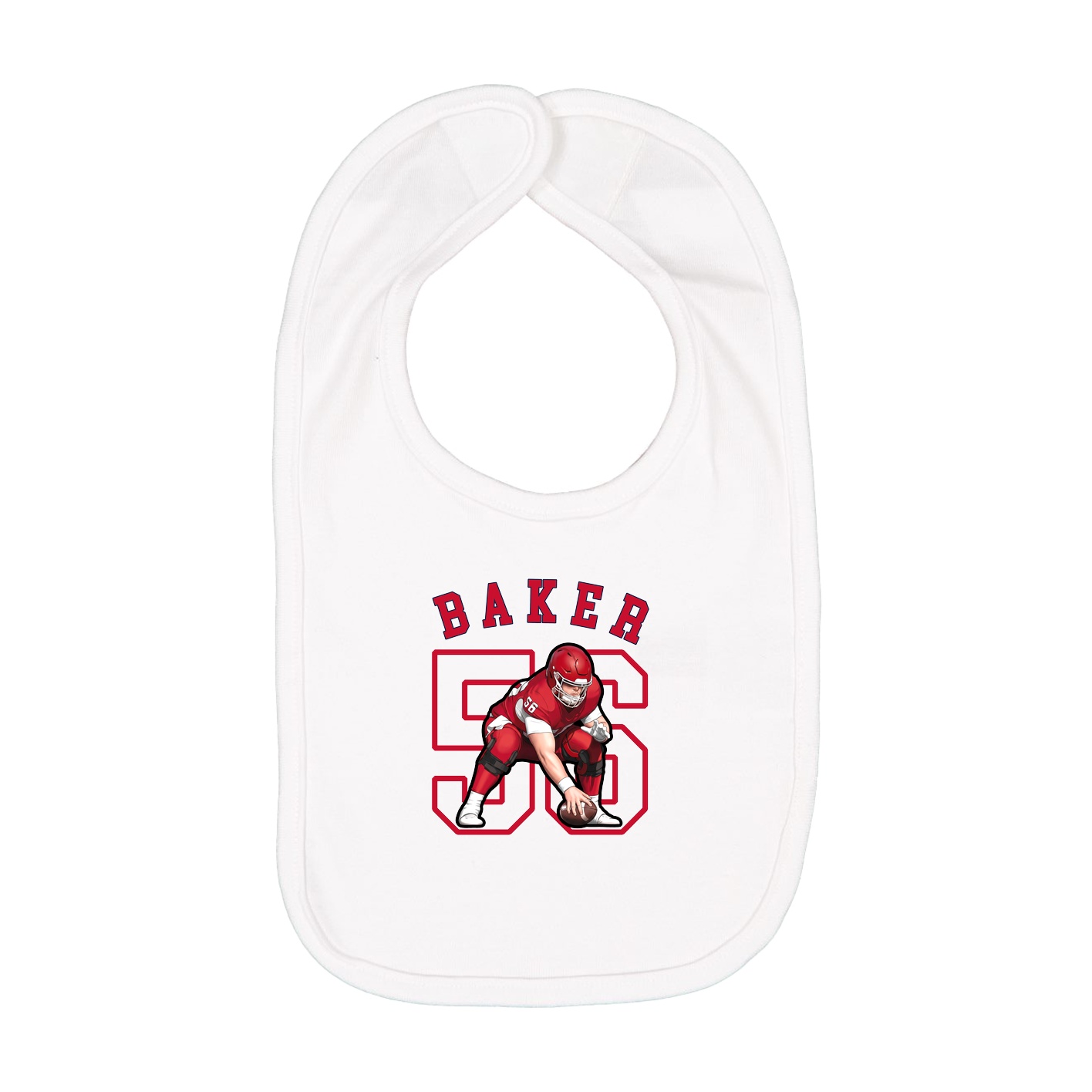 Infant Bib — Shirsey Arch in White