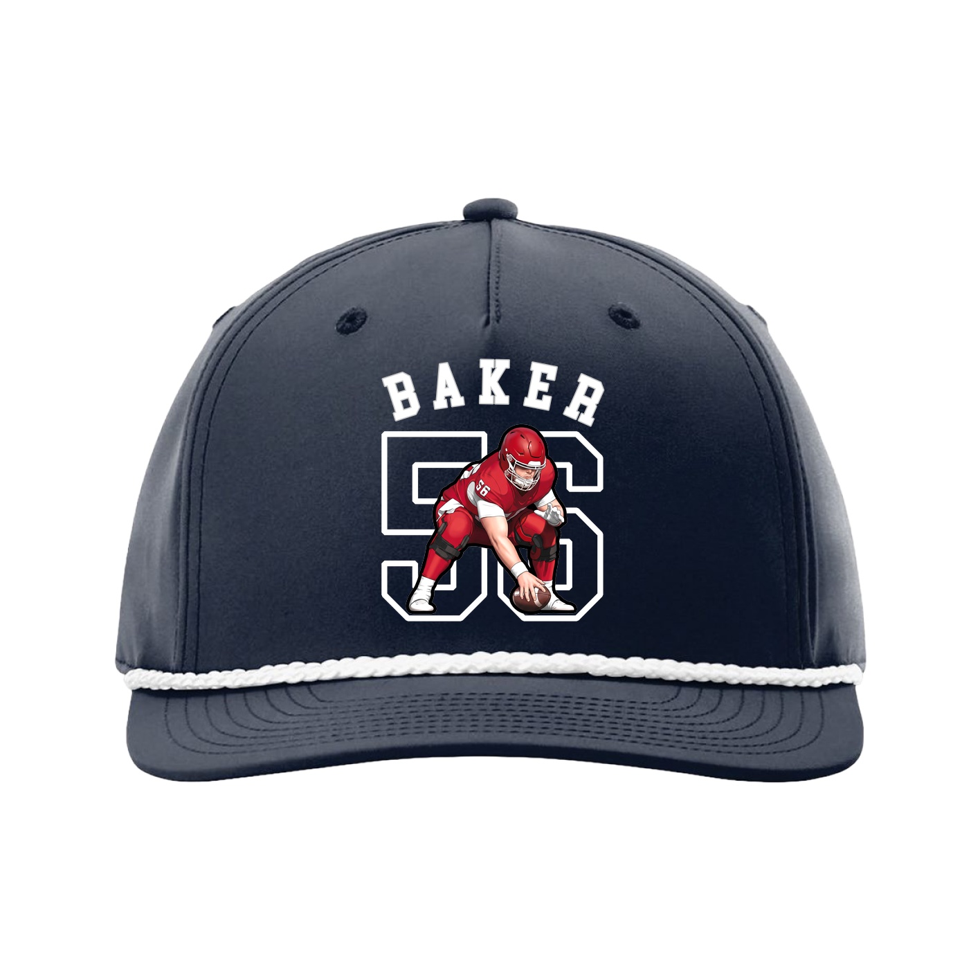 Five-Panel Classic Rope Cap — Shirsey Arch in Navy
