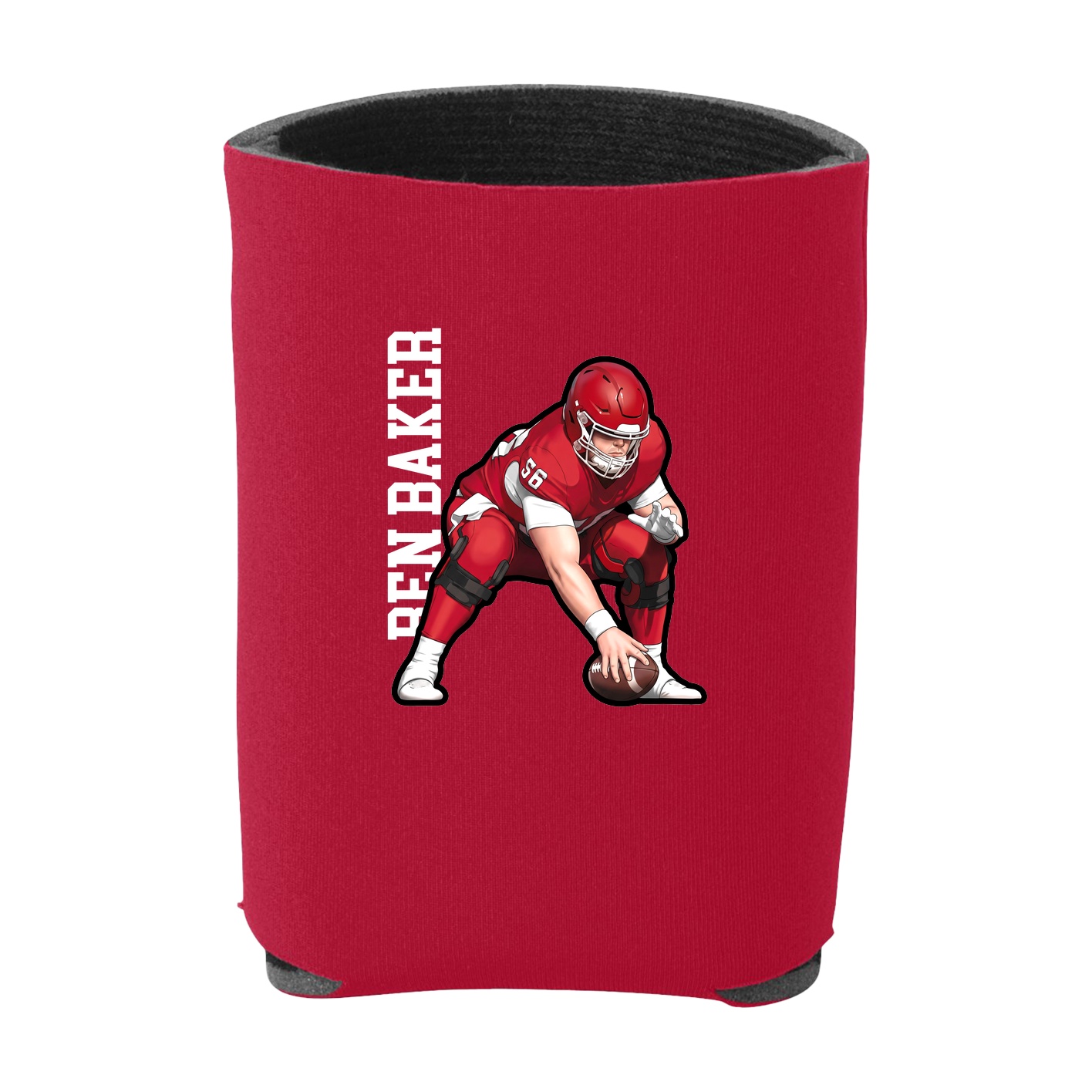 Can Holder — Name Vertical in Red
