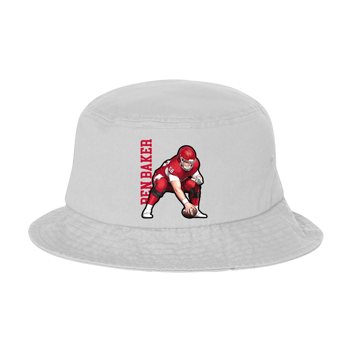 Bucket Cap — Name Vertical in White