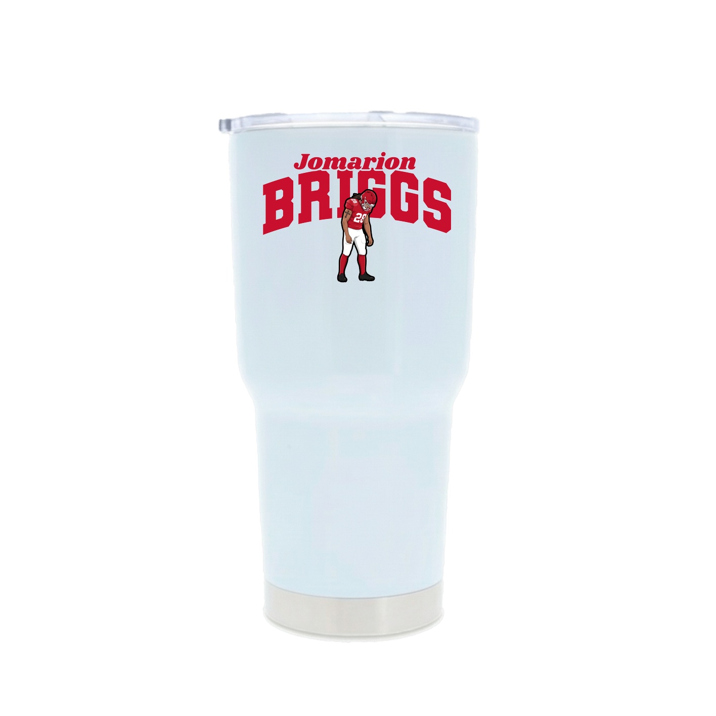 30oz Stainless Steel Tumbler — Signature Arch in White