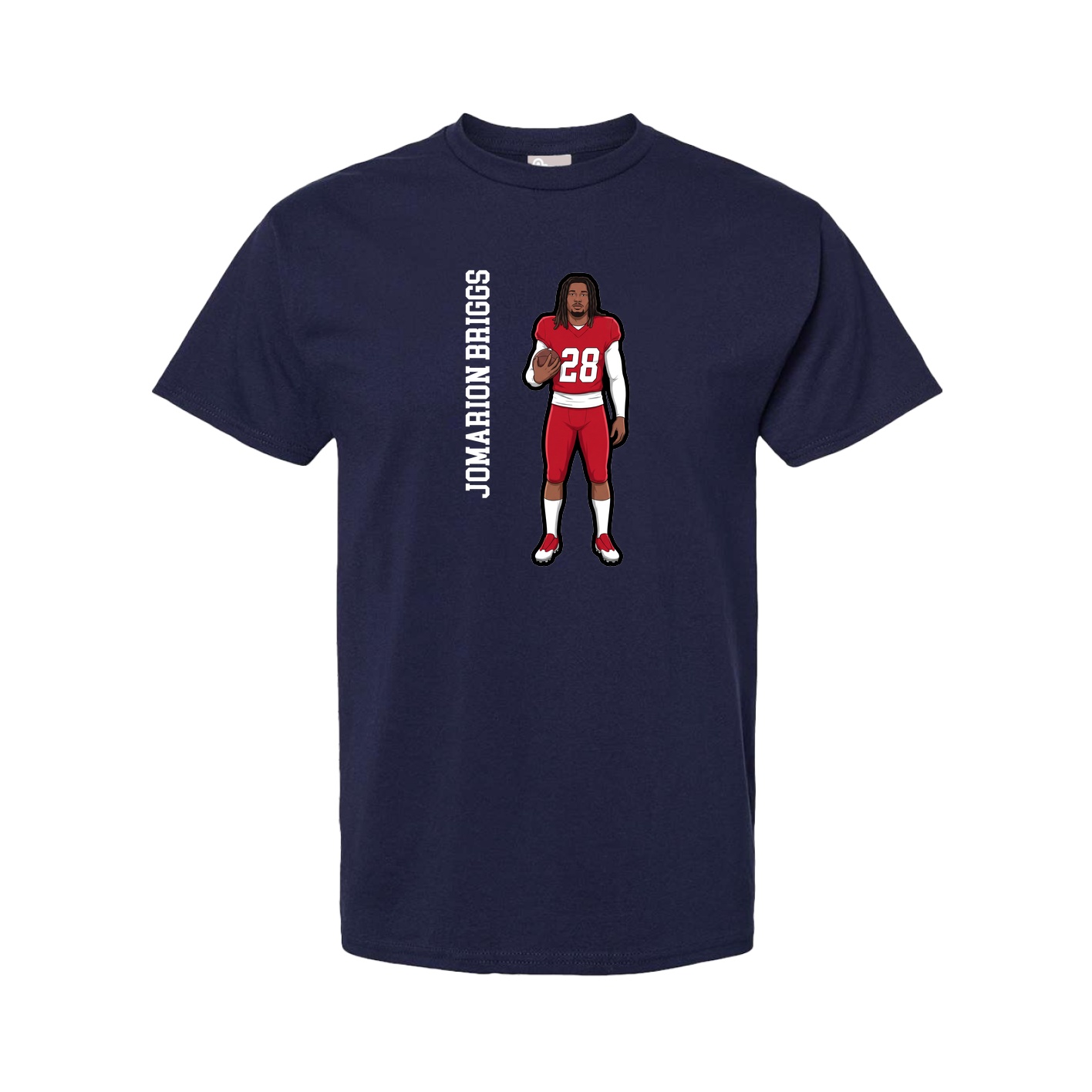 Tee — Name Vertical in Navy