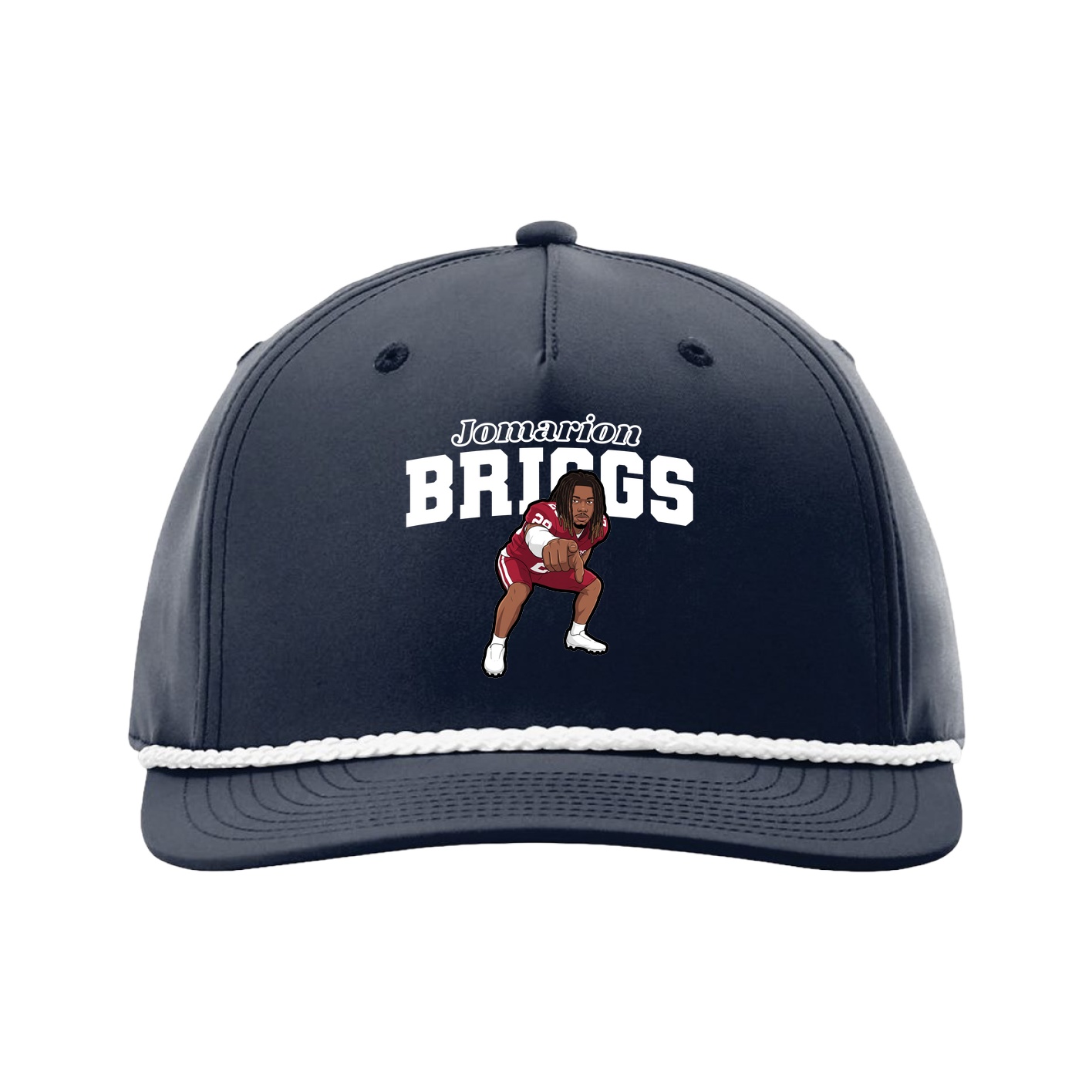 Five-Panel Classic Rope Cap — Name Arch in Navy