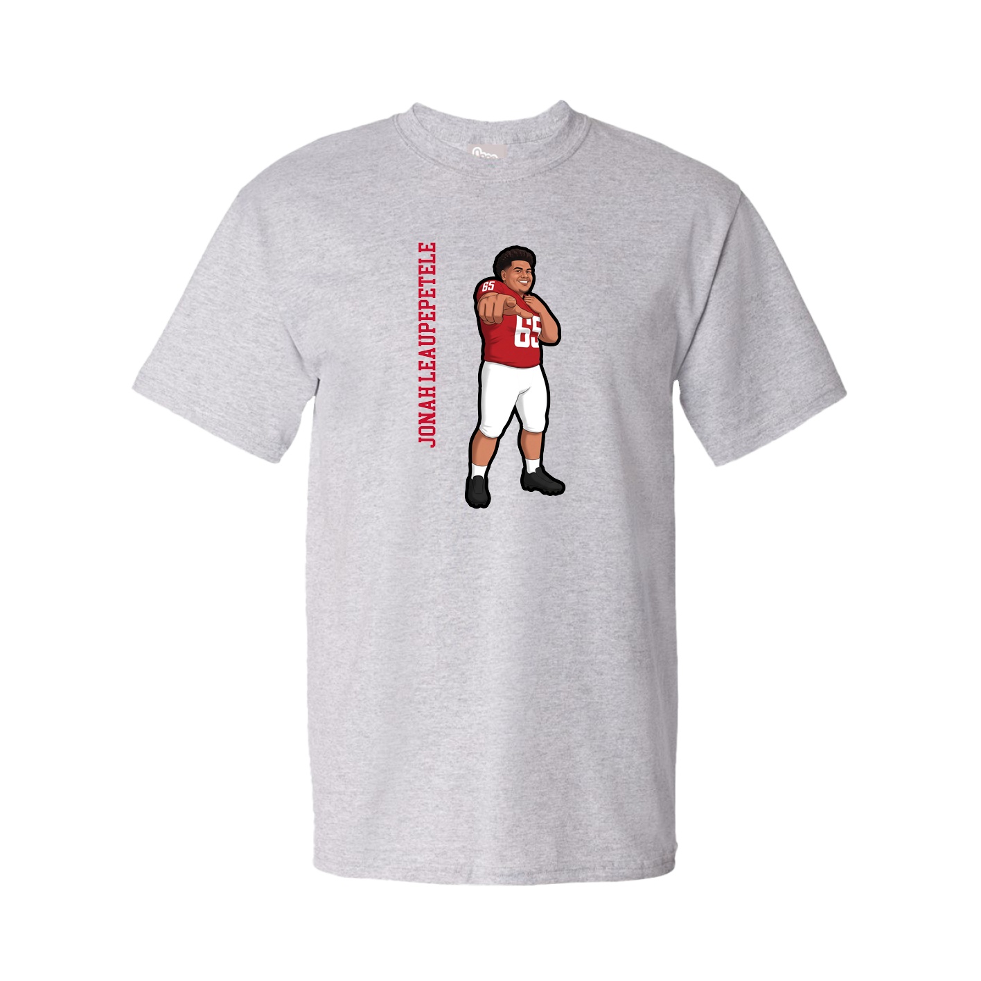 Tee — Name Vertical in Grey
