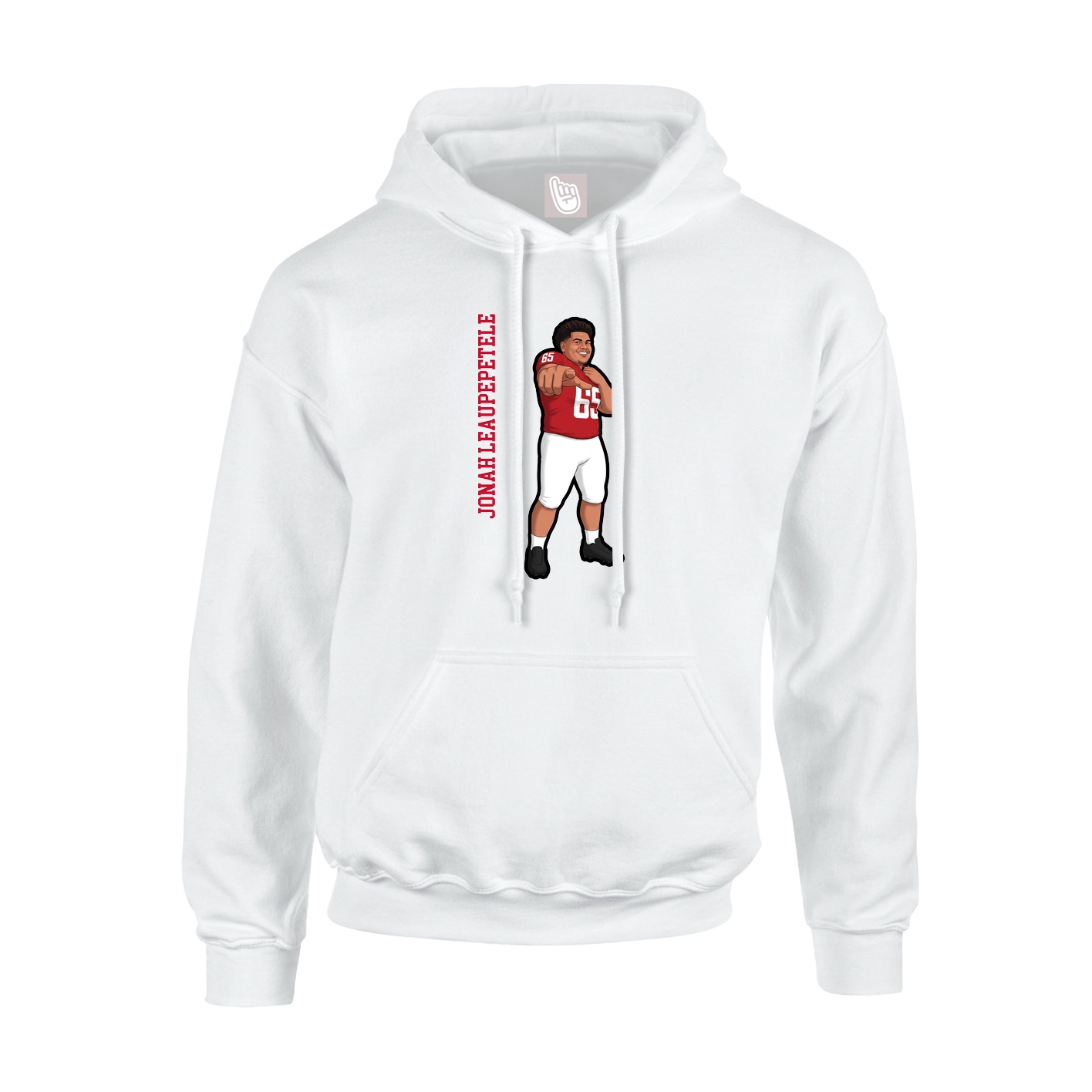 Hoodie — Name Vertical in White