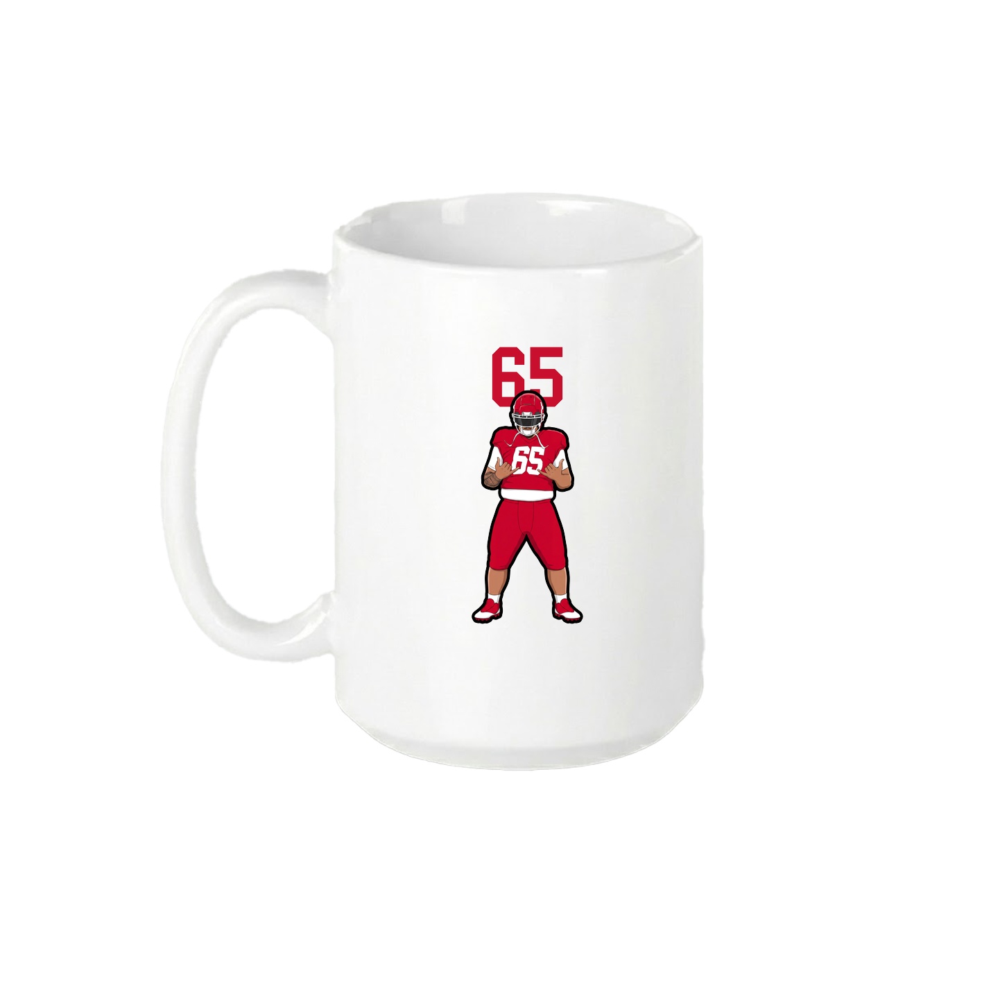 15oz Coffee Mug — Number Top in White