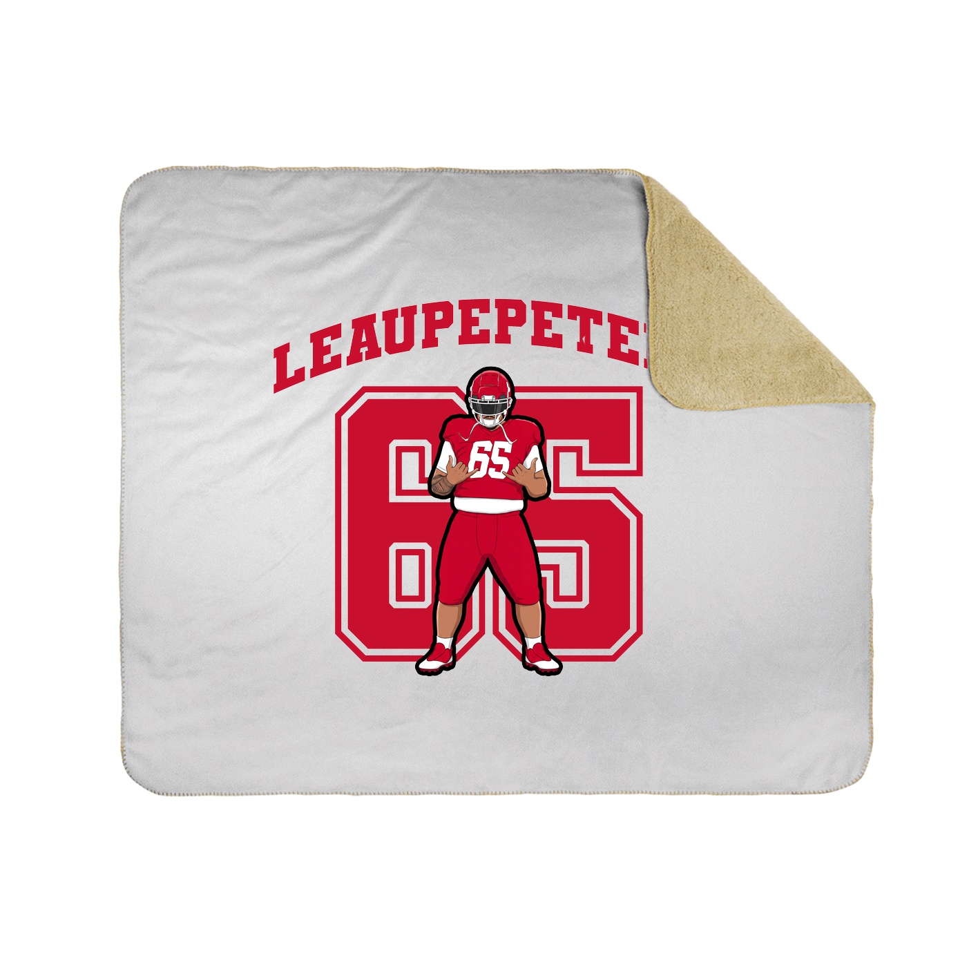Throw Blanket — Number in White