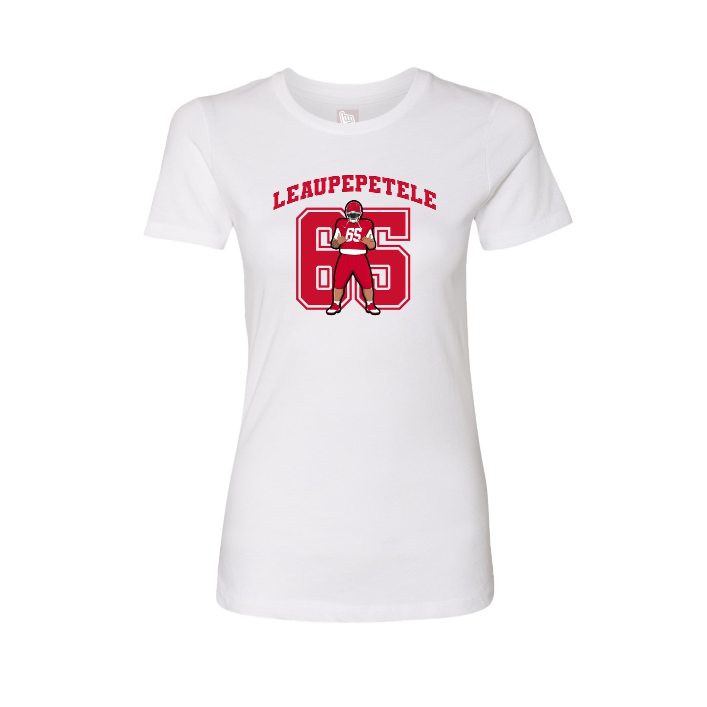 Fitted Women's Tee — Number in White