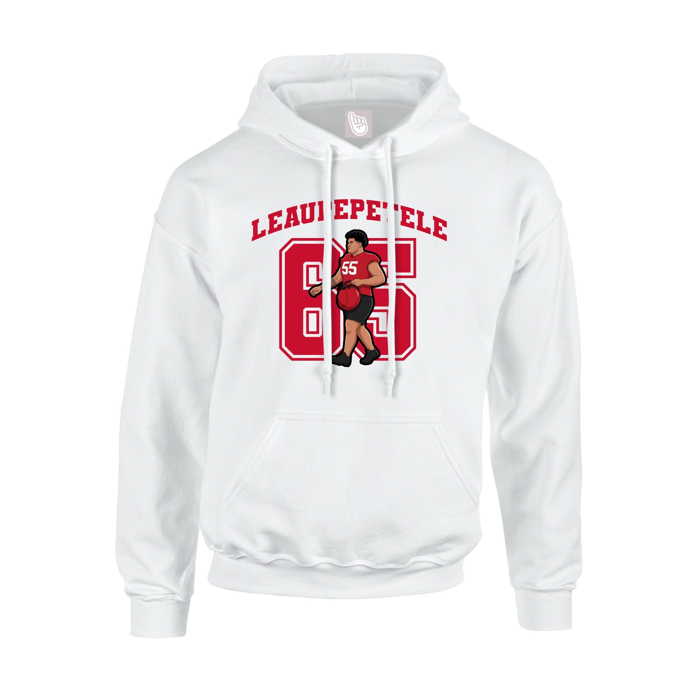 Youth Hoodie — Number in White