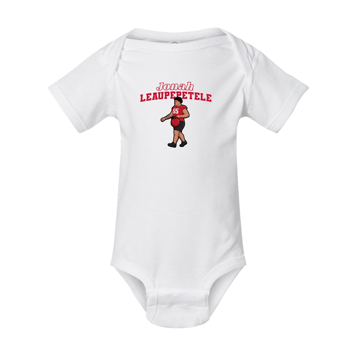 Baby Onesie — Name Arch in White