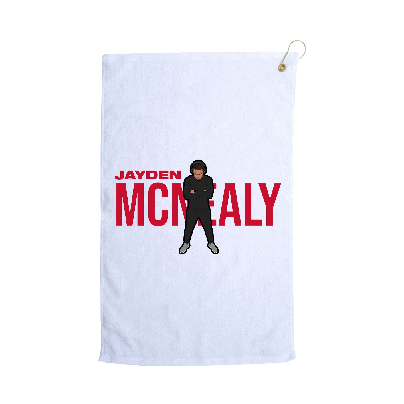 Golf Towel — Player Name in White