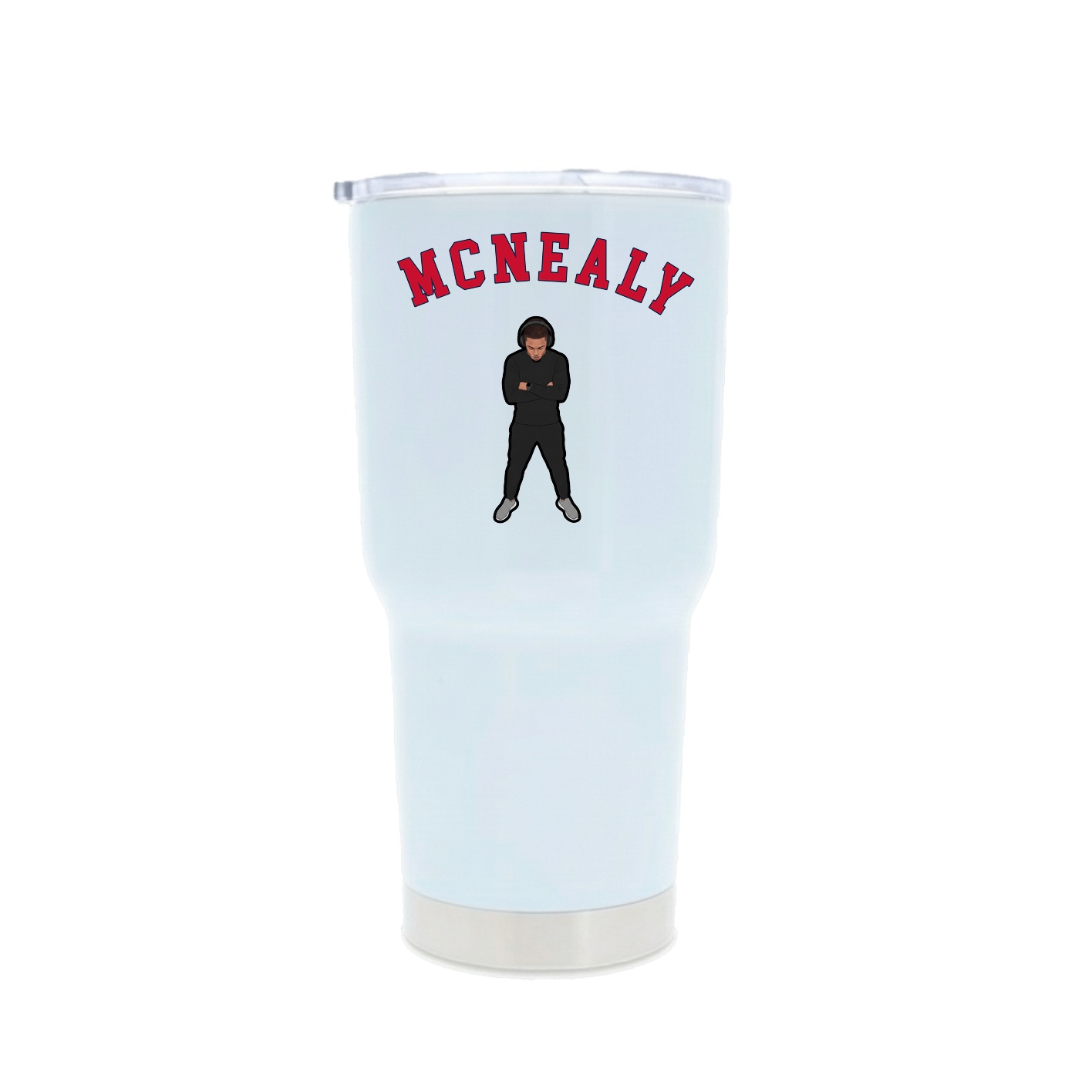 30oz Stainless Steel Tumbler — Shirsey Arch in White