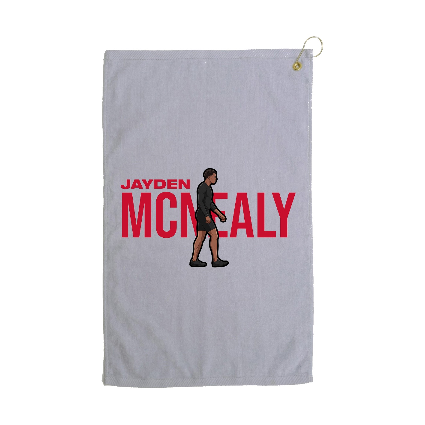 Golf Towel — Player Name in Grey