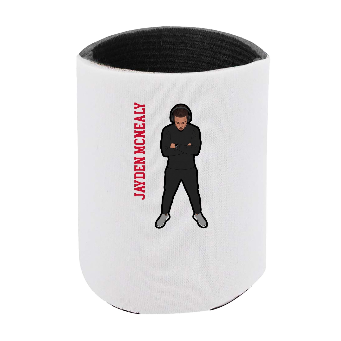 Can Holder — Name Vertical in White
