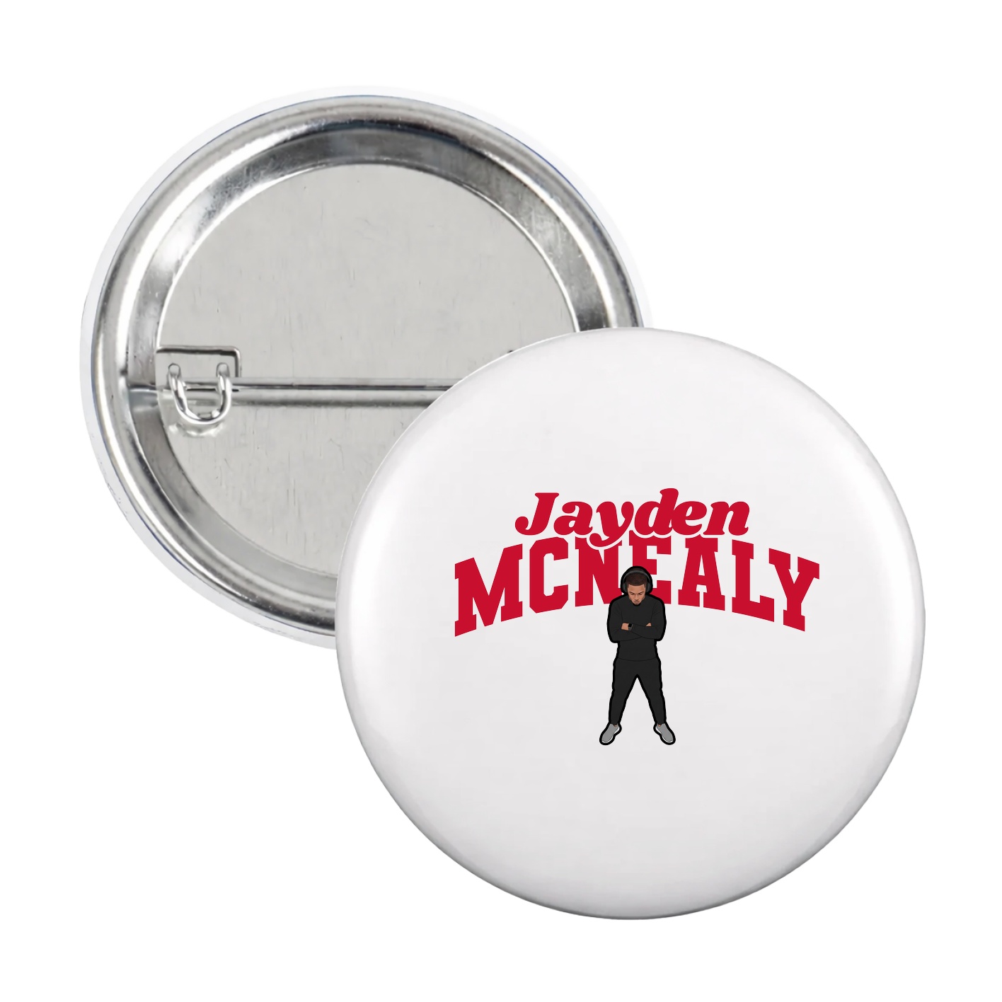Game Day Button — Signature Arch in White