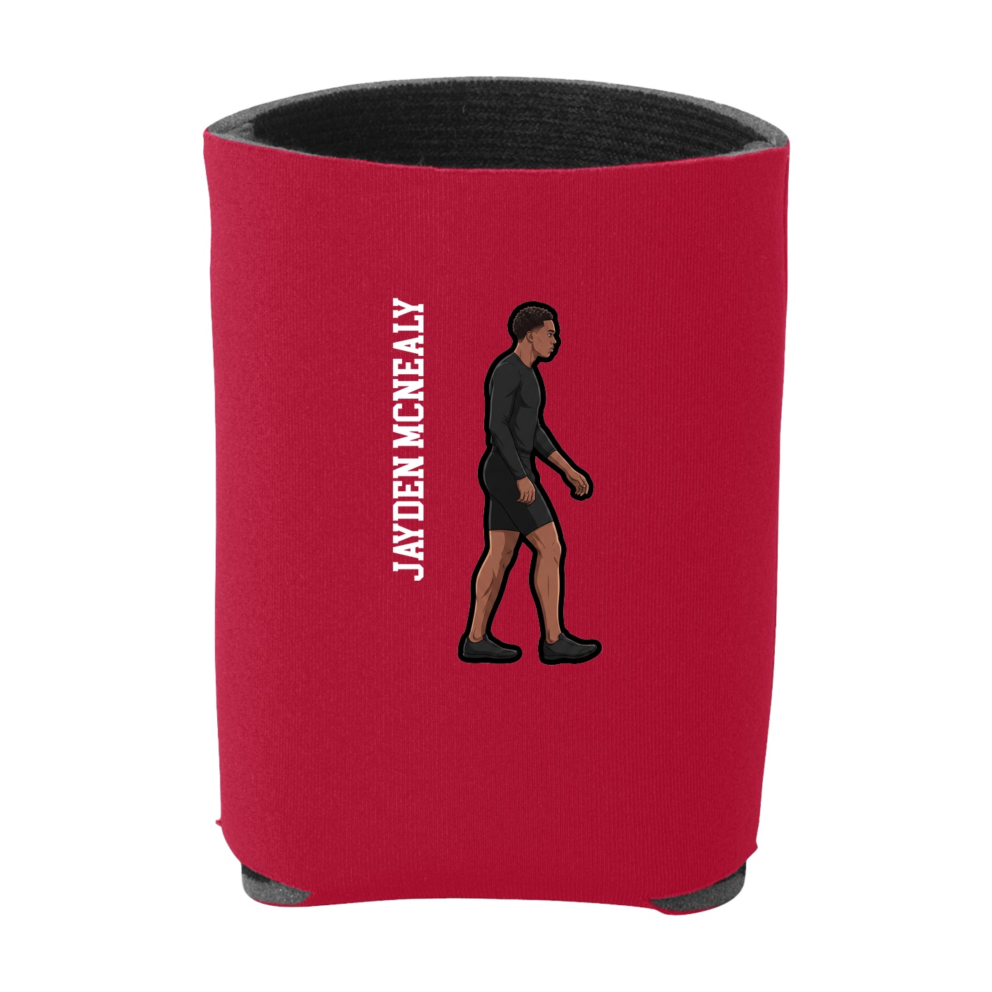 Can Holder — Name Vertical in Red