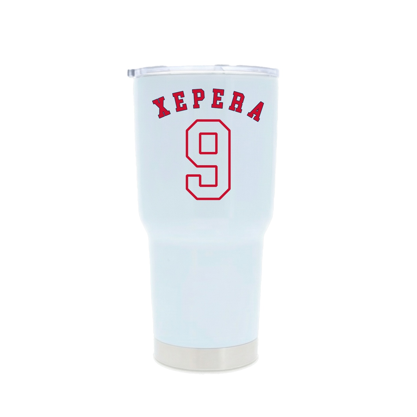 30oz Stainless Steel Tumbler — Shirsey Arch in White