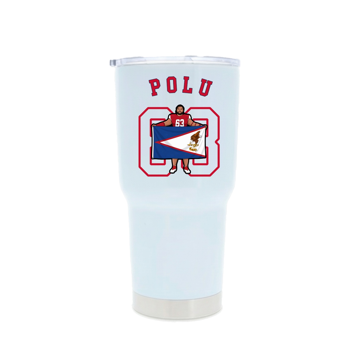 30oz Stainless Steel Tumbler — Shirsey Arch in White