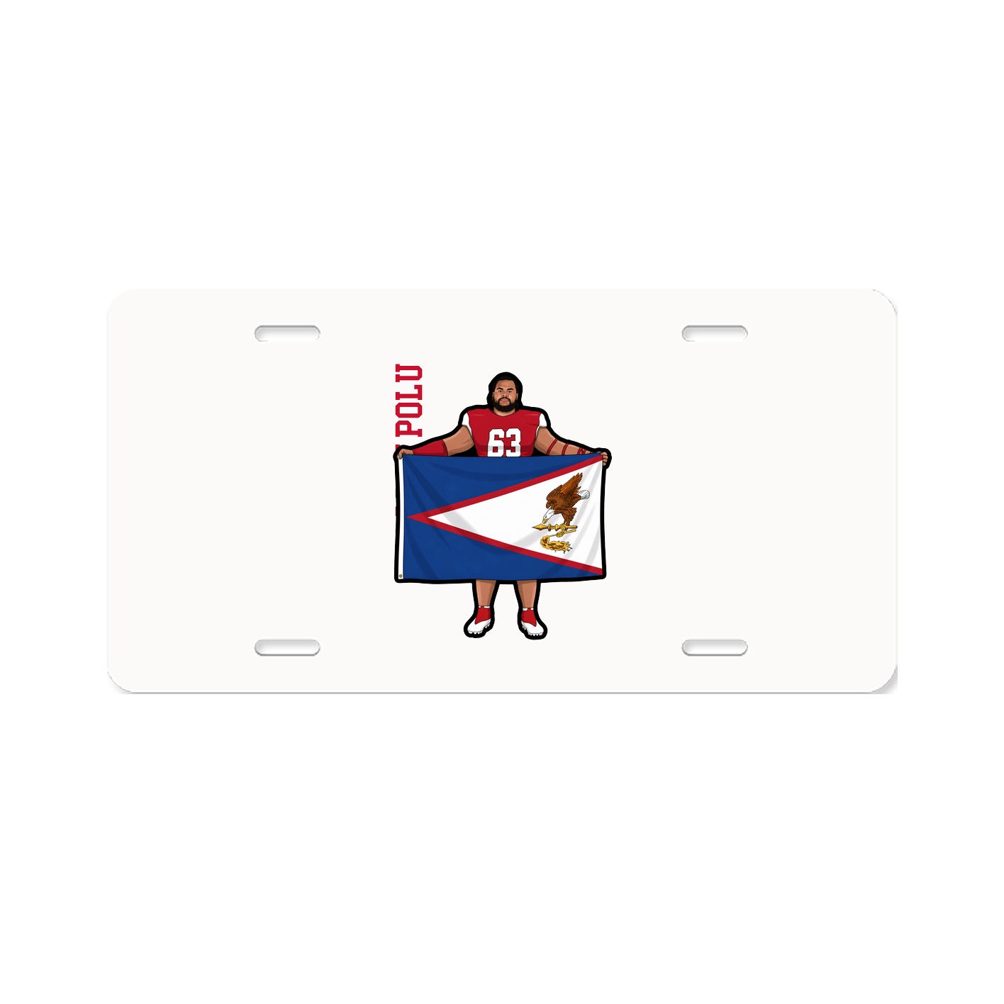 License Plate — Name Vertical in Classic