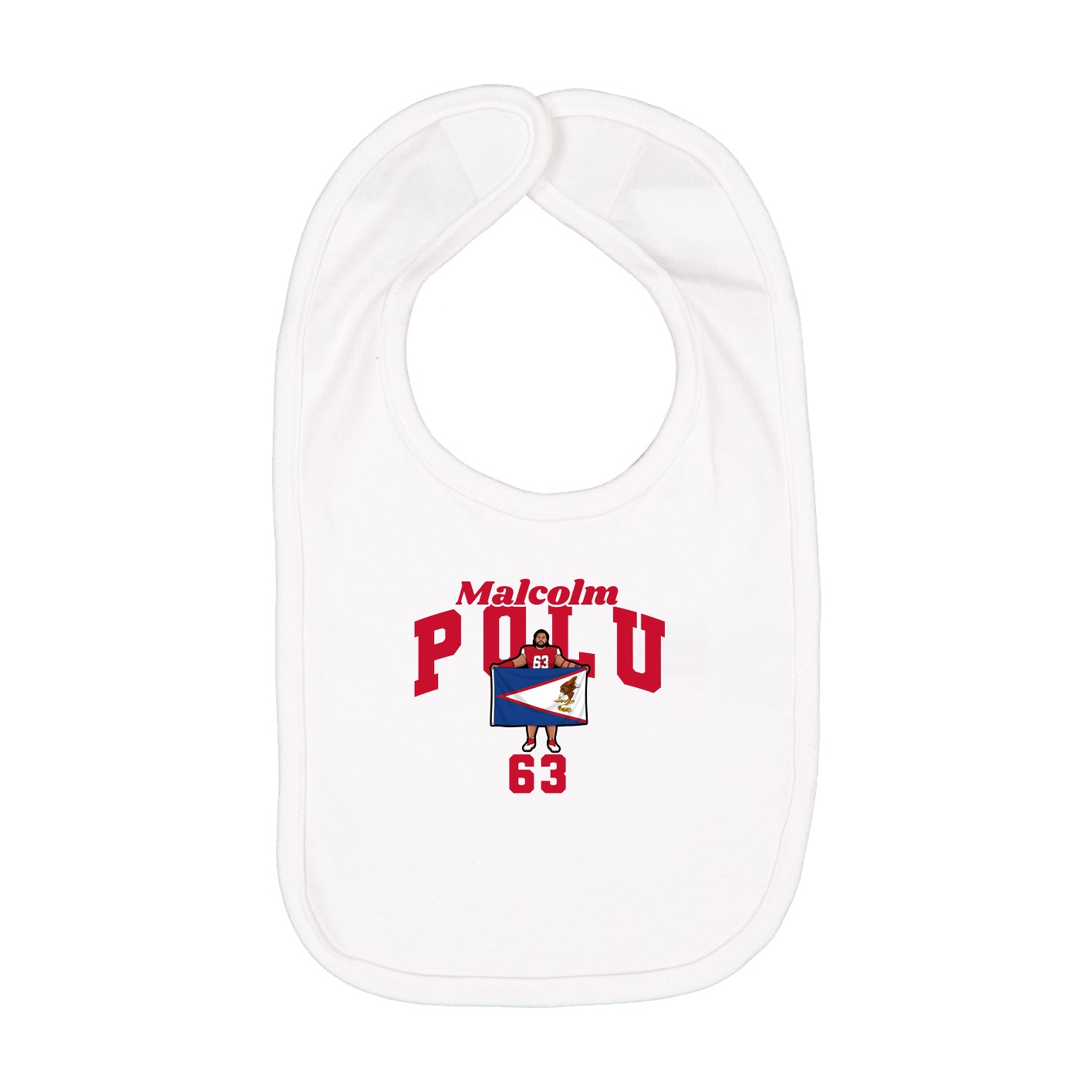 Infant Bib — Signature Arch in White