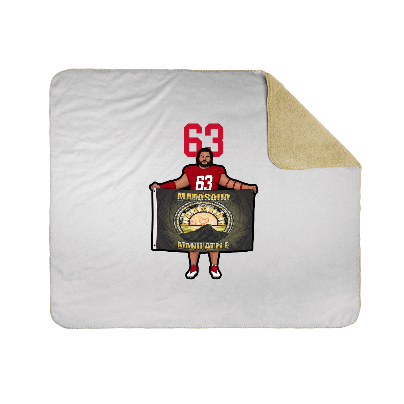Throw Blanket — Number Top in White