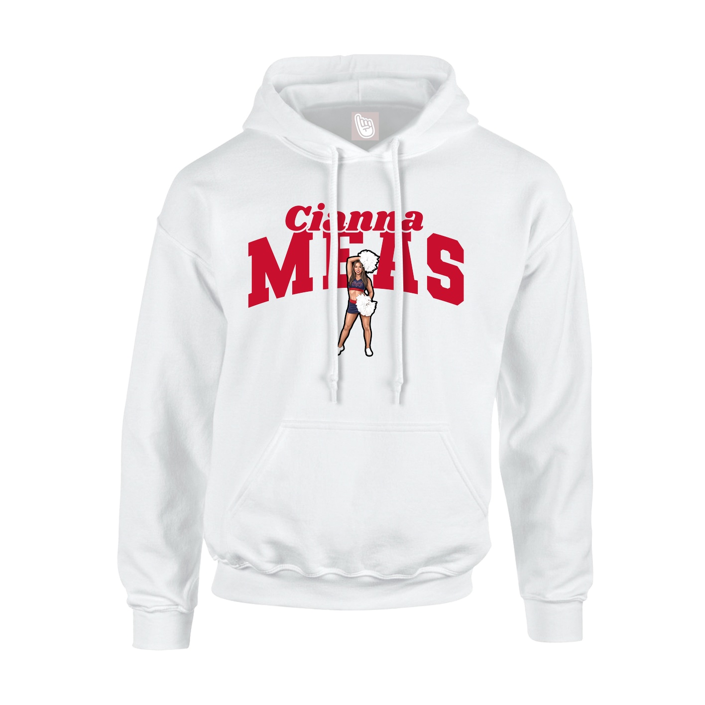 Youth Hoodie — Signature Arch in White