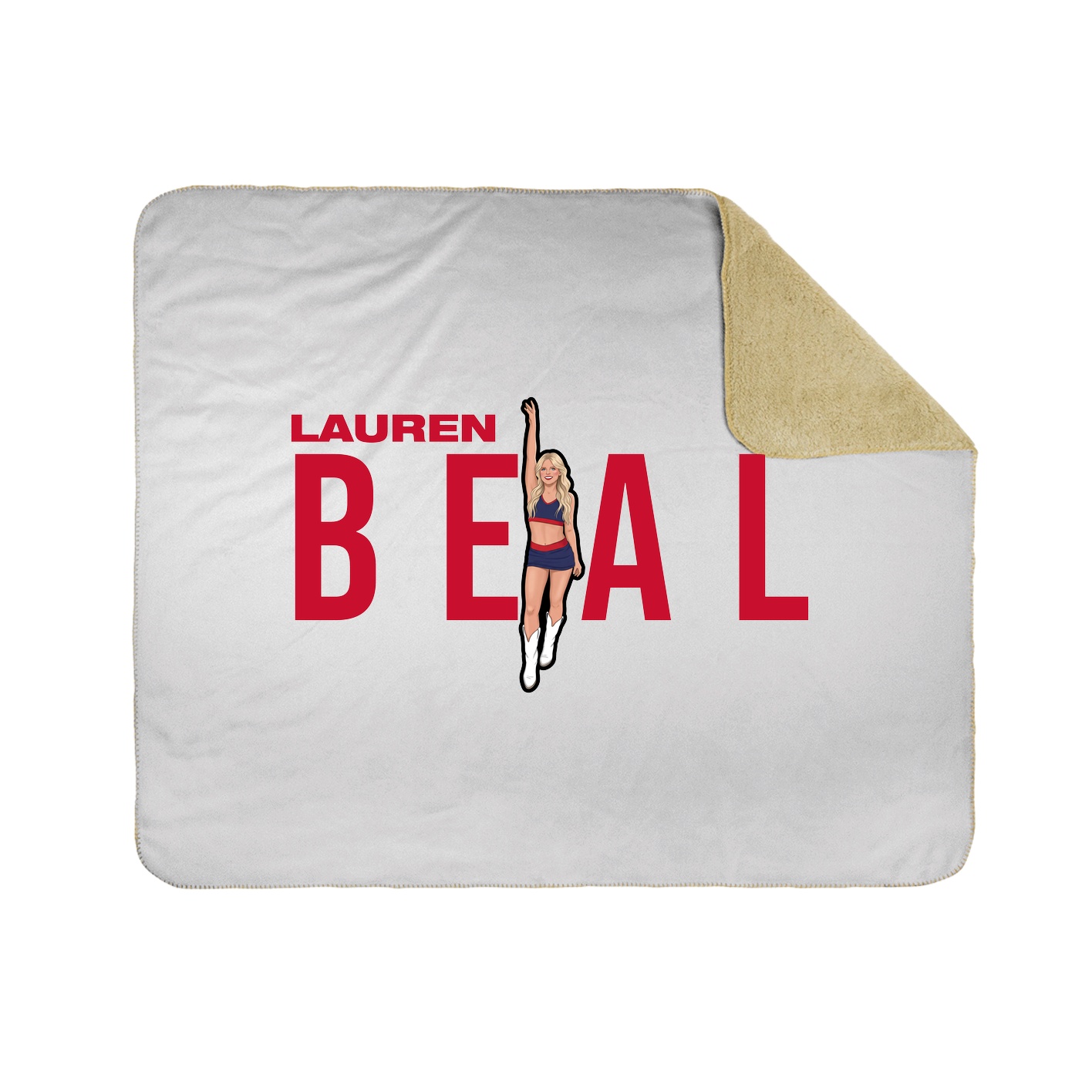 Throw Blanket — Player Name in White