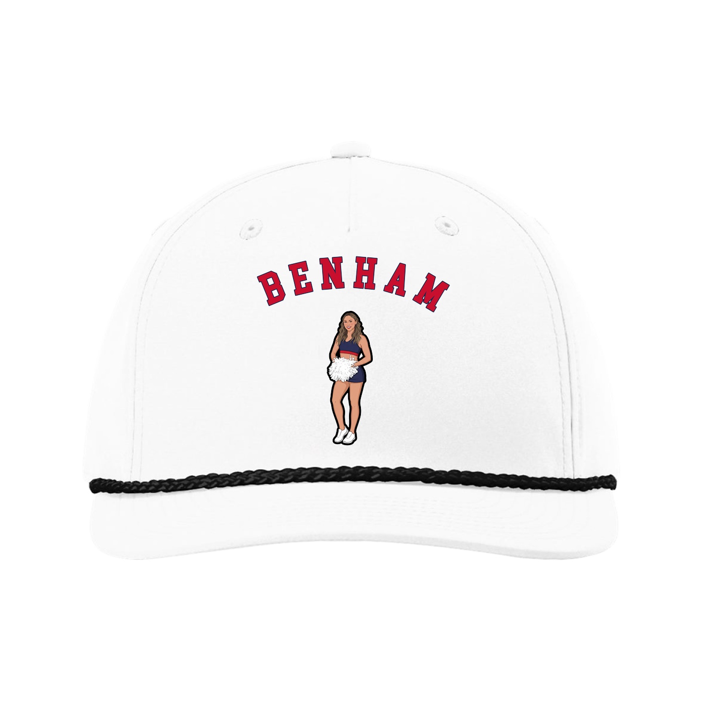 Five-Panel Classic Rope Cap — Shirsey Arch in White