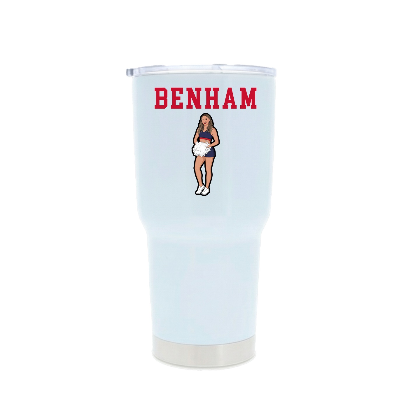 30oz Stainless Steel Tumbler — Shirsey in White