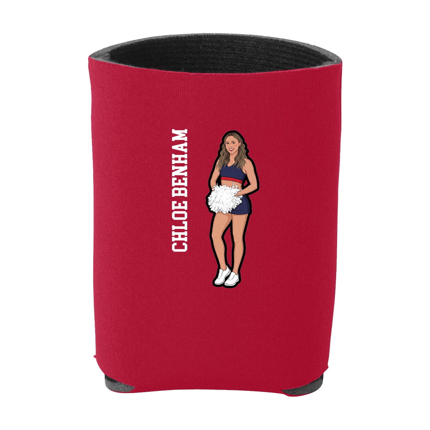 Can Holder — Name Vertical in Red