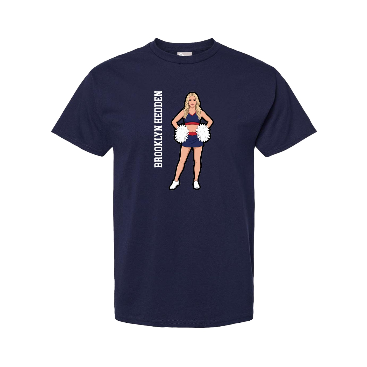 Youth Tee — Name Vertical in Navy