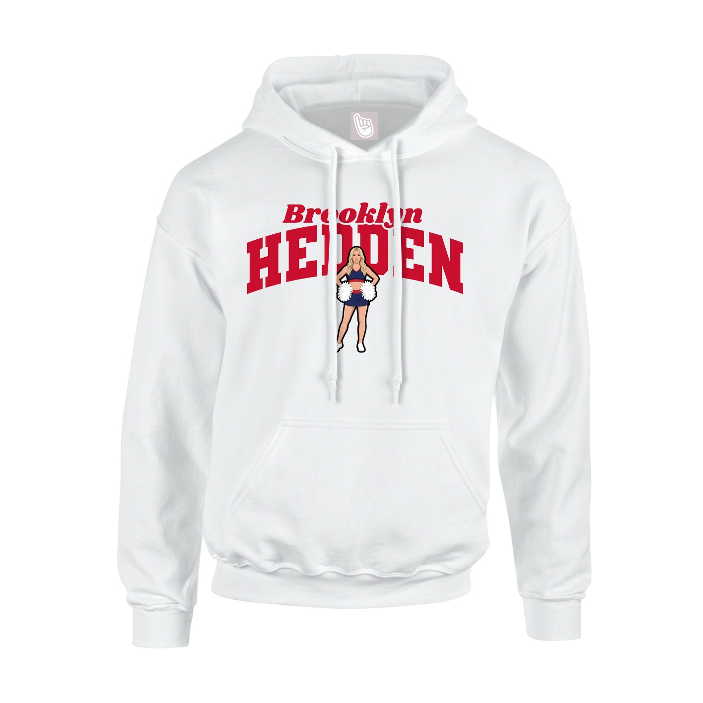 Youth Hoodie — Signature Arch in White