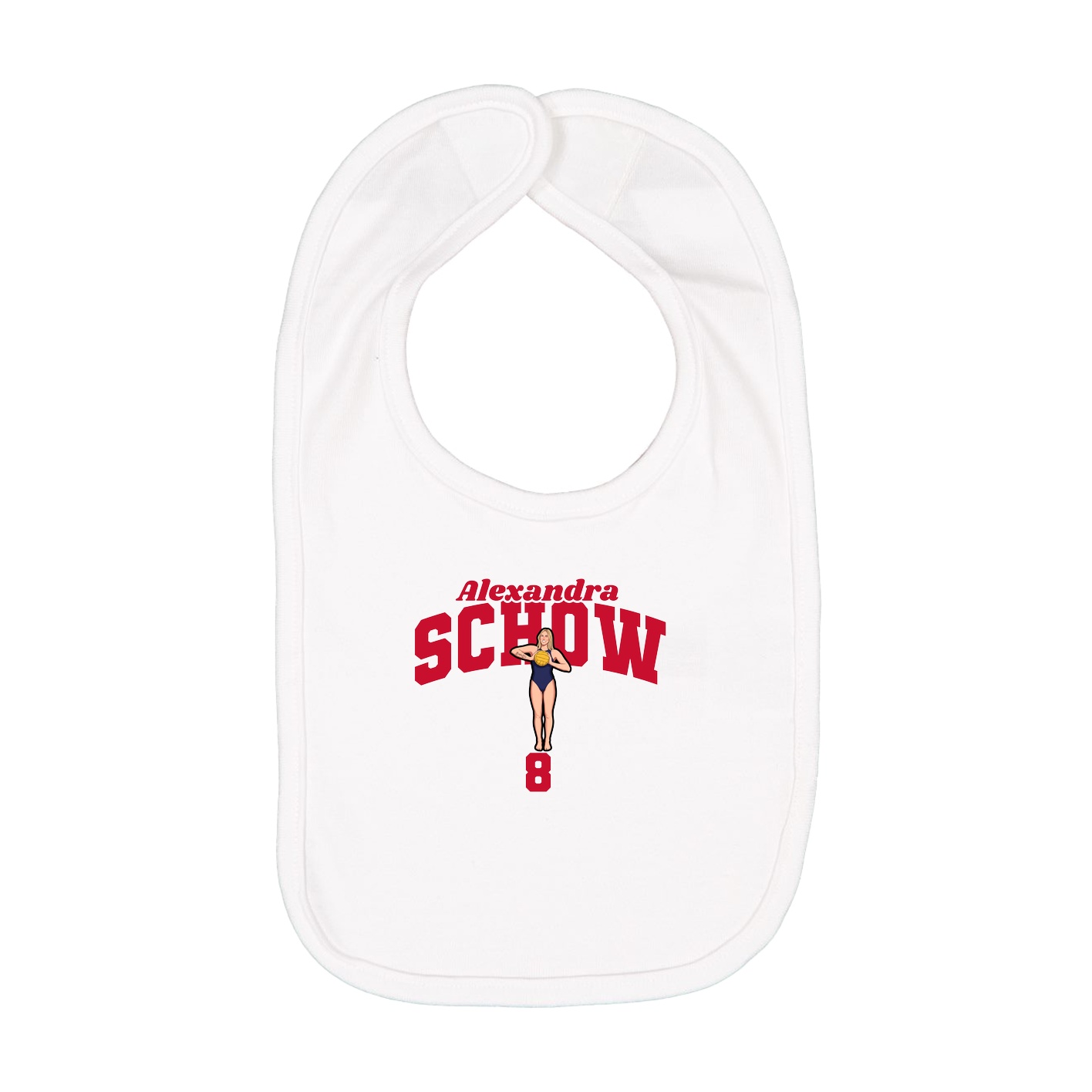 Infant Bib — Signature Arch in White