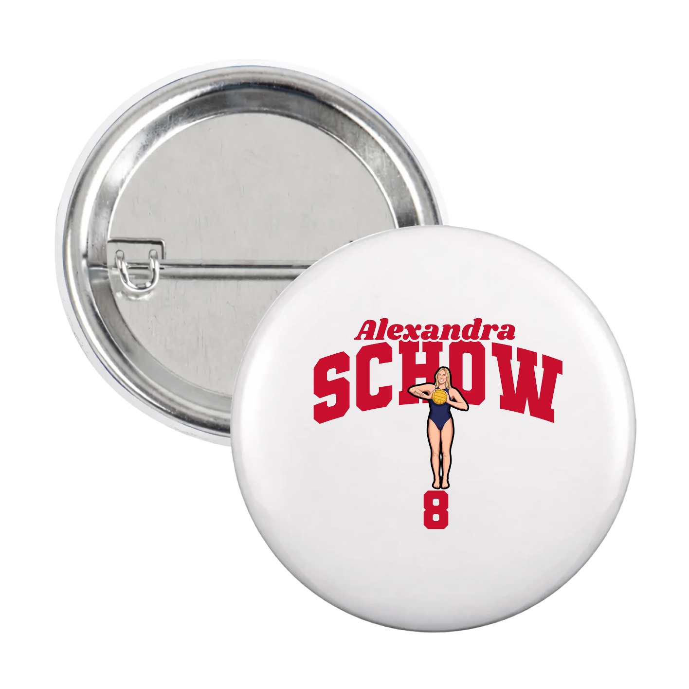 Game Day Button — Signature Arch in White