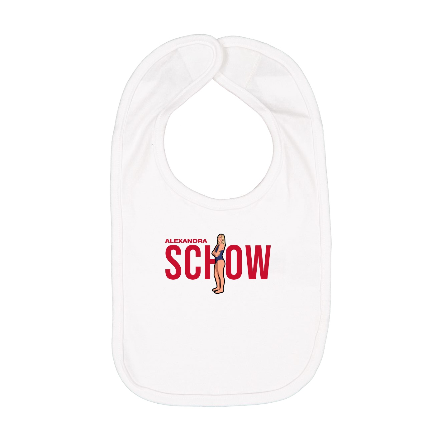 Infant Bib — Player Name in White