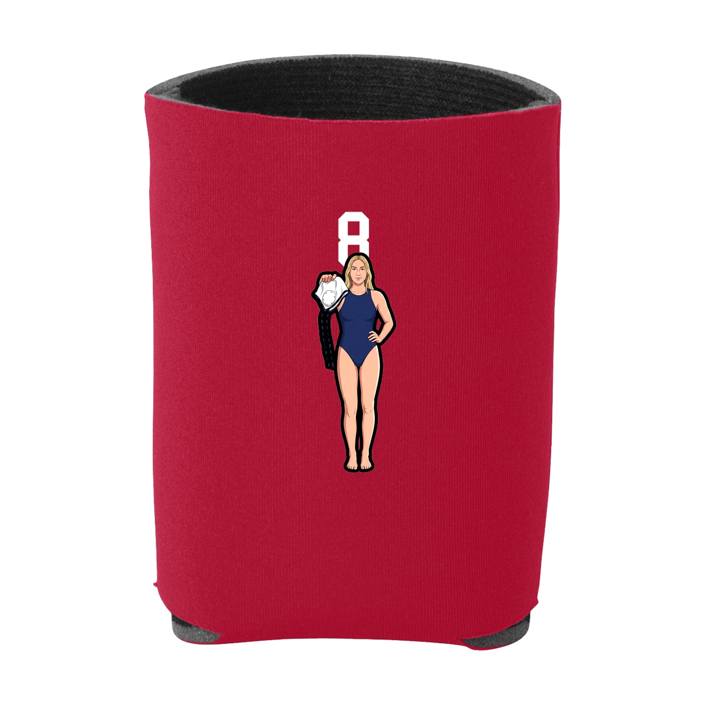 Can Holder — Number Top in Red