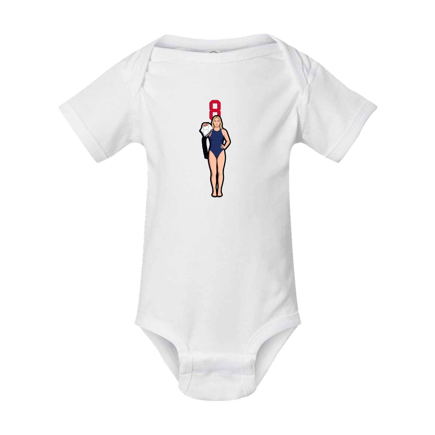 Baby Onesie — Number Top in White
