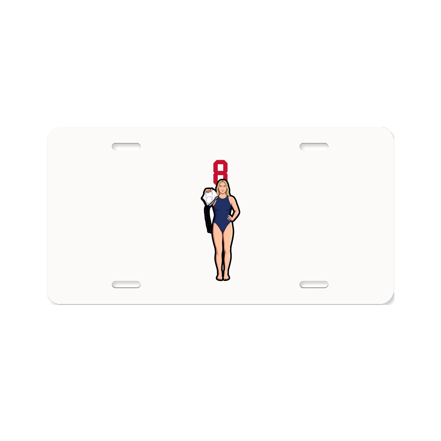 License Plate — Number Top in Classic