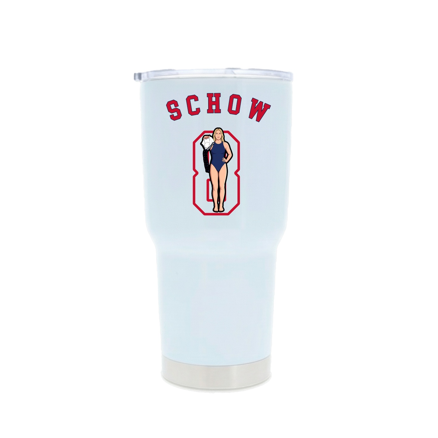 30oz Stainless Steel Tumbler — Shirsey Arch in White