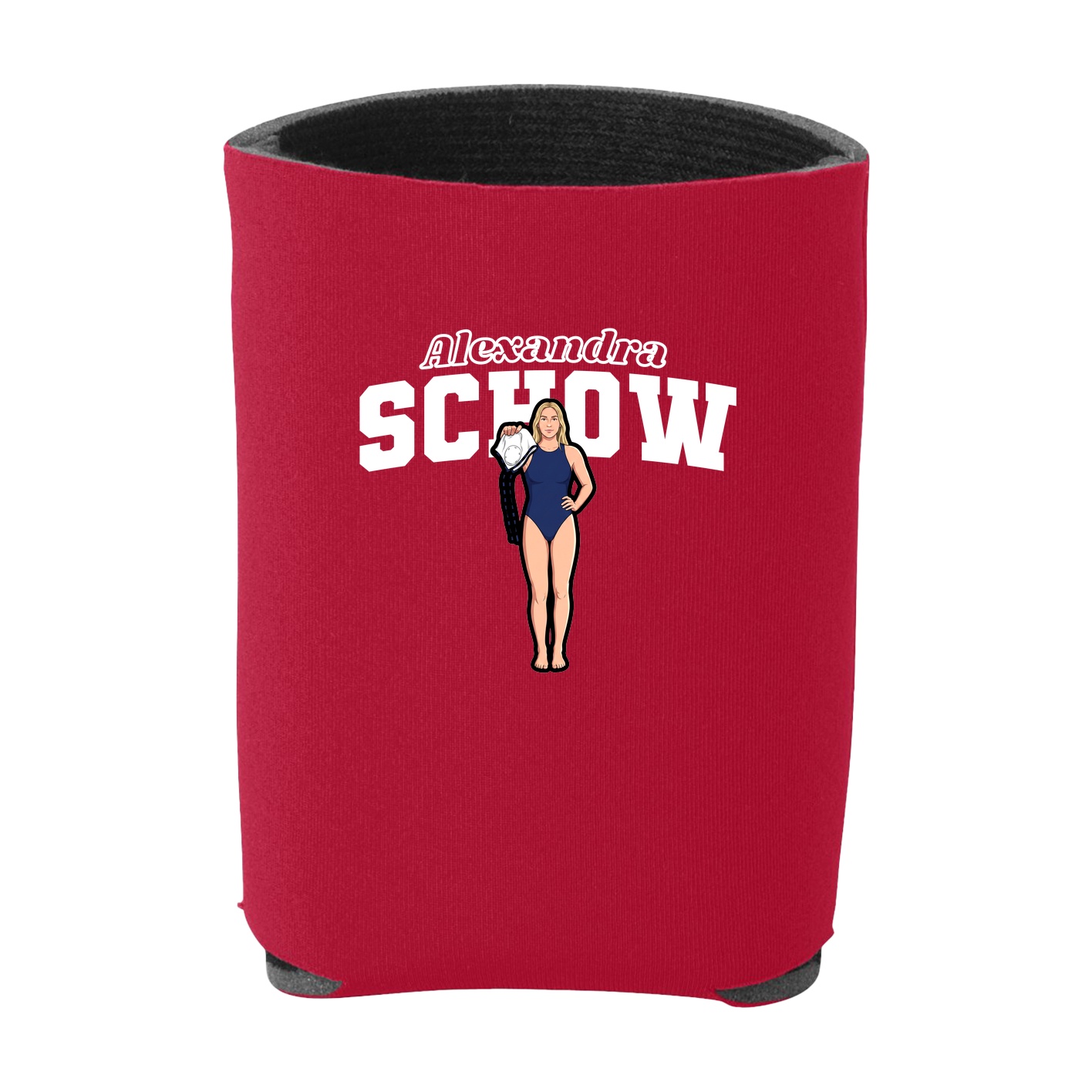 Can Holder — Name Arch in Red