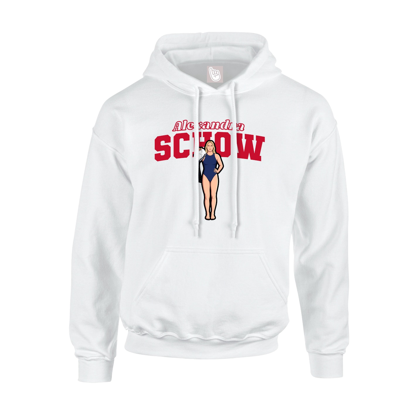 Hoodie — Name Arch in White