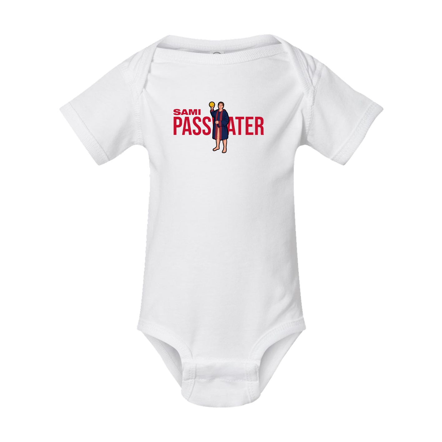 Baby Onesie — Player Name in White